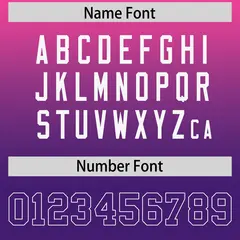 Pink Purple Gradient Side Pattern Authentic Football Jersey 4