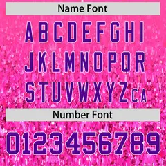 Pink Purple Gradient Sparkle-Effect Baseball Jersey 4