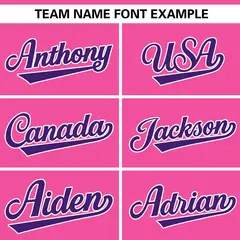 Pink Purple Gradient Star Pattern Authentic Baseball Jersey 3