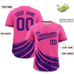 Pink Purple Graffiti Wind Mark Baseball Jersey 2