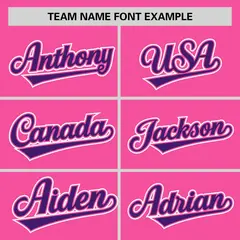 Pink Purple Half Stripe Authentic Baseball Jersey 3