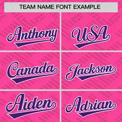 Pink Purple L Pattern Raglan Full-Snap Varsity Letterman Jacket 3