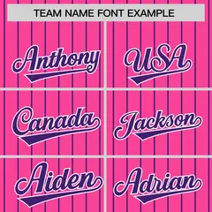 Pink Purple Pinstripe Raglan Varsity Letterman Baseball Jacket 3