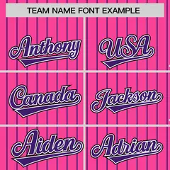 Pink Purple Pinstripe Raglan Varsity Letterman Baseball Jacket 3