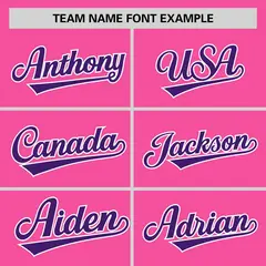 Pink Purple Raglan Pullover Baseball Jersey 3
