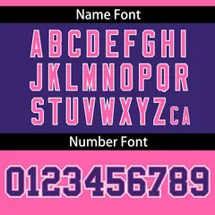 Pink-Purple Raglan Sleeves Fashion Authentic Football Jersey 4