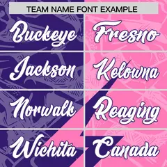 Pink Purple Split Lightning Pattern Football Jersey 3