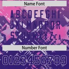 Pink Purple Star Gradient Flag Football Jersey 4