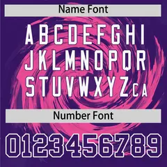 Pink Purple Swirl Graffiti Baseball Jersey 4