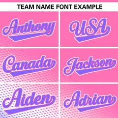 Pink Purple Tiny Spot Gradient Authentic Baseball Jersey 3