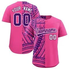 Pink Purple Tribal Split Baseball Jersey 1