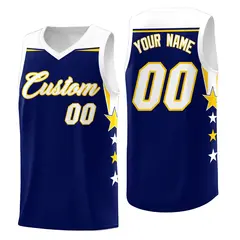 Pink Purple Two Tone Side Star Color Block Basketball Jersey 1