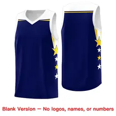 Pink Purple Two Tone Side Star Color Block Basketball Jersey 6