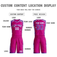 Pink Purple-White Graffiti Bar Element Basketball Jersey 3