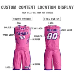 Pink Purple-White Graffiti Claw Element Basketball Jersey 3