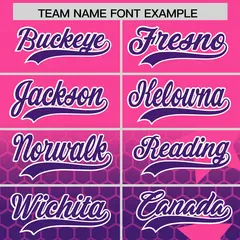 Pink Purple White Rising Stars Gradient Baseball Jersey 3