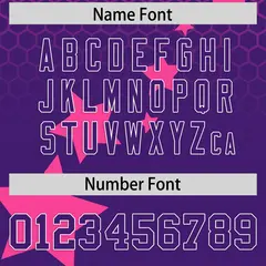 Pink Purple White Rising Stars Gradient Baseball Jersey 4
