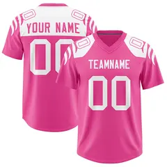 Pink Raglan Sleeves Football Jersey