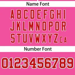 Pink Red Gradient Ribbed Authentic Baseball Jersey 4