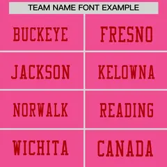 Pink Red Sequin Lettering Stretch Football Jersey 3