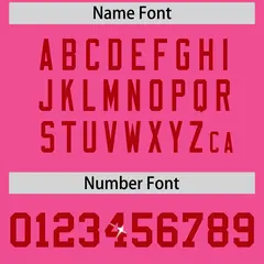 Pink Red Sequin Lettering Stretch Football Jersey 4