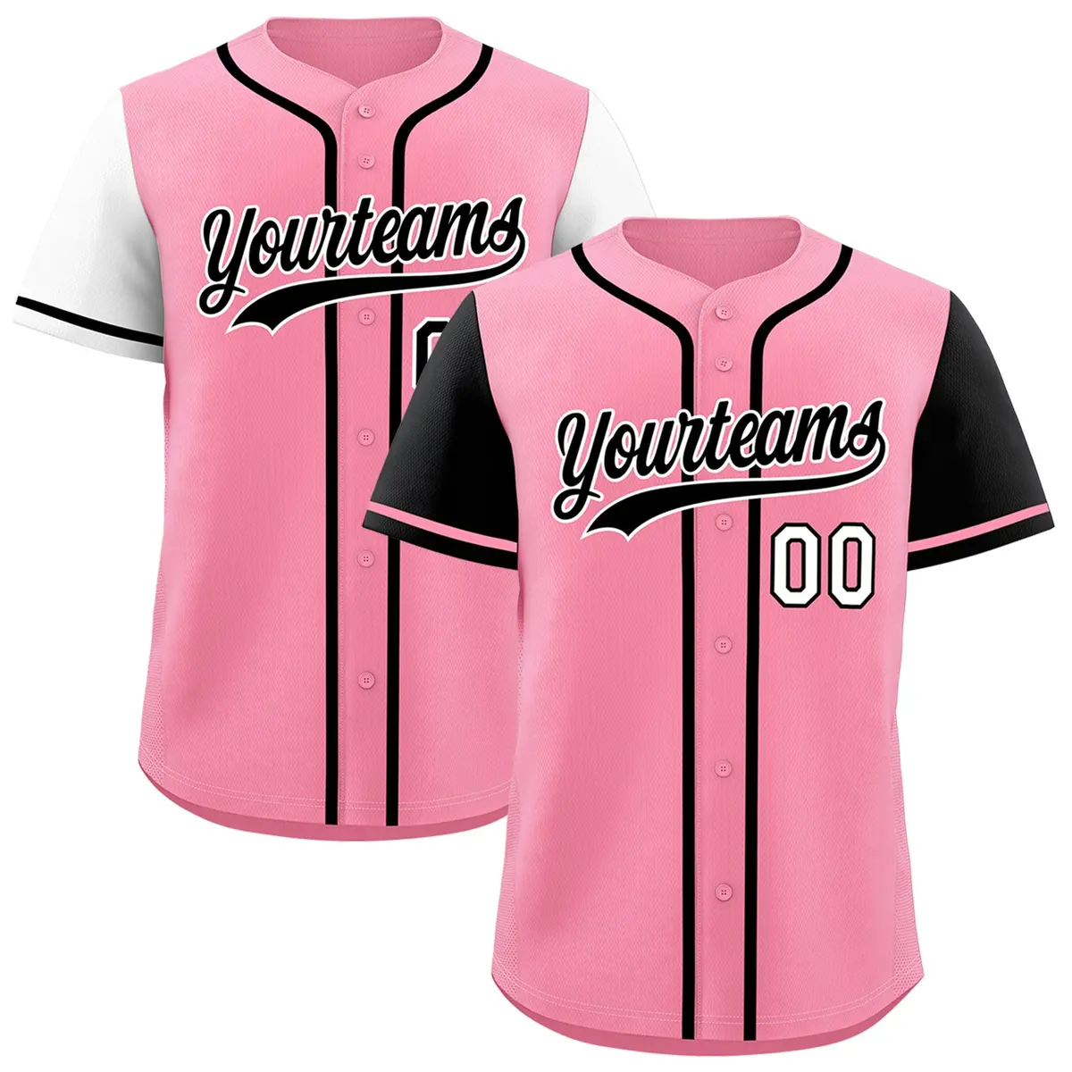 Pink Reversible Raglan Baseball Jersey