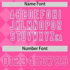 Pink Rhombus Design Authentic Baseball Jersey 4