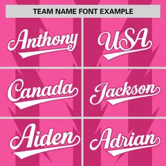 Pink Rose Red Blade Pattern Raglan Baseball Jersey 3