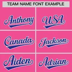 Pink Royal Blue Side Camo Baseball Jersey 3