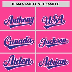 Pink Royal Contrast Raglan Baseball Jersey 3