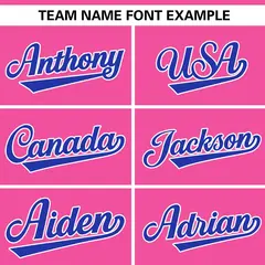Pink Royal Gradient Ribbed Authentic Baseball Jersey 3