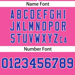 Pink Royal Gradient Ribbed Authentic Baseball Jersey 4