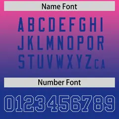 Pink Royal Gradient Side Pattern Authentic Football Jersey 4