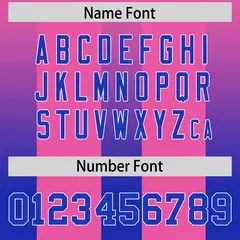 Pink Royal Gradient Vertical Stripe Fashion Football Jersey 4
