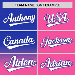 Pink Royal Half Gradient Authentic Baseball Jersey 3