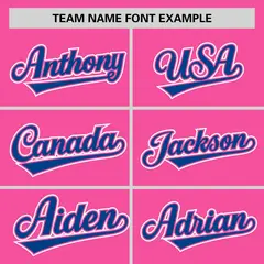 Pink Royal Half Stripe Authentic Baseball Jersey 3