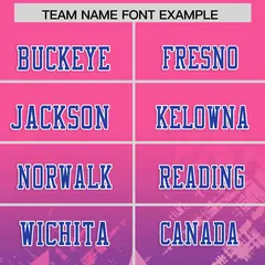 Pink Royal Star Gradient Flag Football Jersey 3