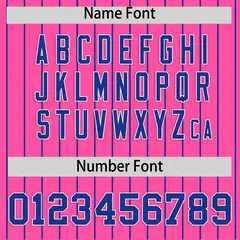 Pink Royal Stripe Raglan Sleeves Fashion Baseball Jersey 4