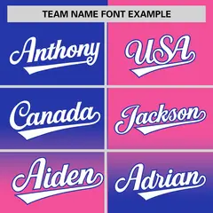 Pink Royal Symmetrical Gradient Authentic Baseball Jersey 3