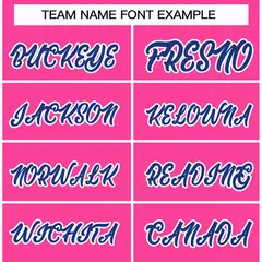 Pink Royal-White Classic Hockey Jersey 3