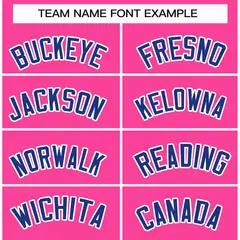 Pink Royal-White Classic Hockey Jersey 3