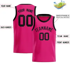 Pink Sequined Trim Athletic Basketball Jersey 2
