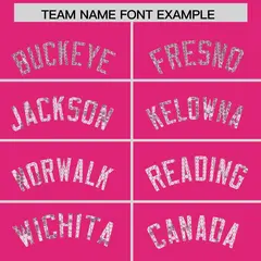 Pink Sequined Trim Athletic Basketball Jersey 3