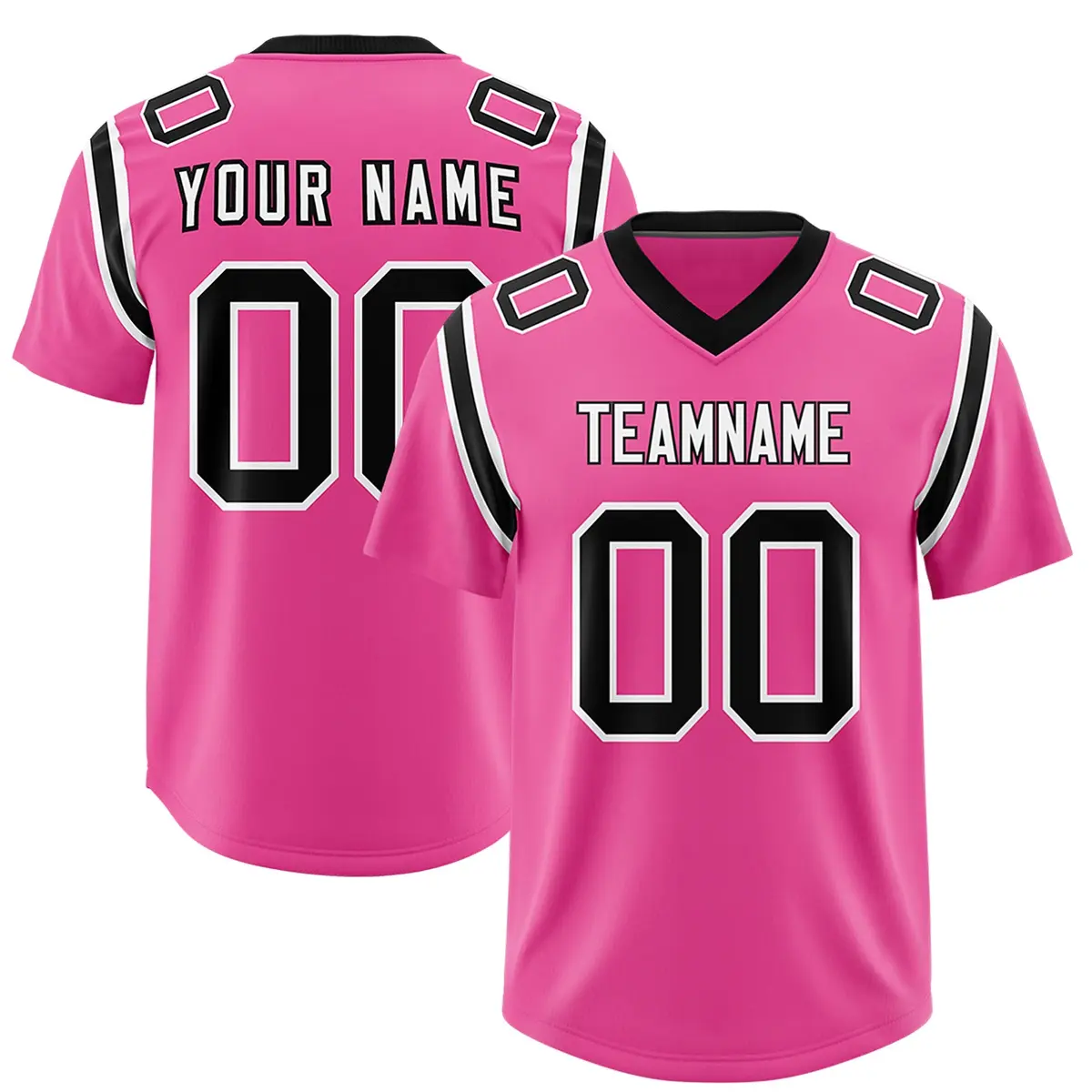 Pink Shoulder Cut Two-Tone Authentic Football Jersey