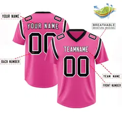 Pink Shoulder Cut Two-Tone Authentic Football Jersey 2