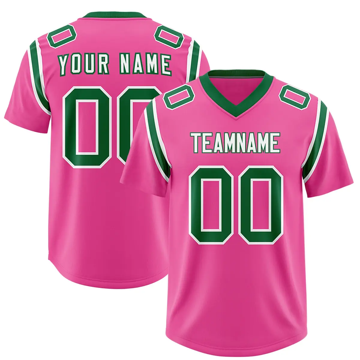 Pink Shoulder Cut Two-Tone Authentic Football Jersey