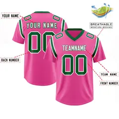 Pink Shoulder Cut Two-Tone Authentic Football Jersey 2