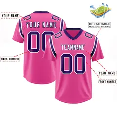 Pink Shoulder Cut Two-Tone Authentic Football Jersey 2