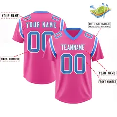 Pink Shoulder Cut Two-Tone Authentic Football Jersey 2