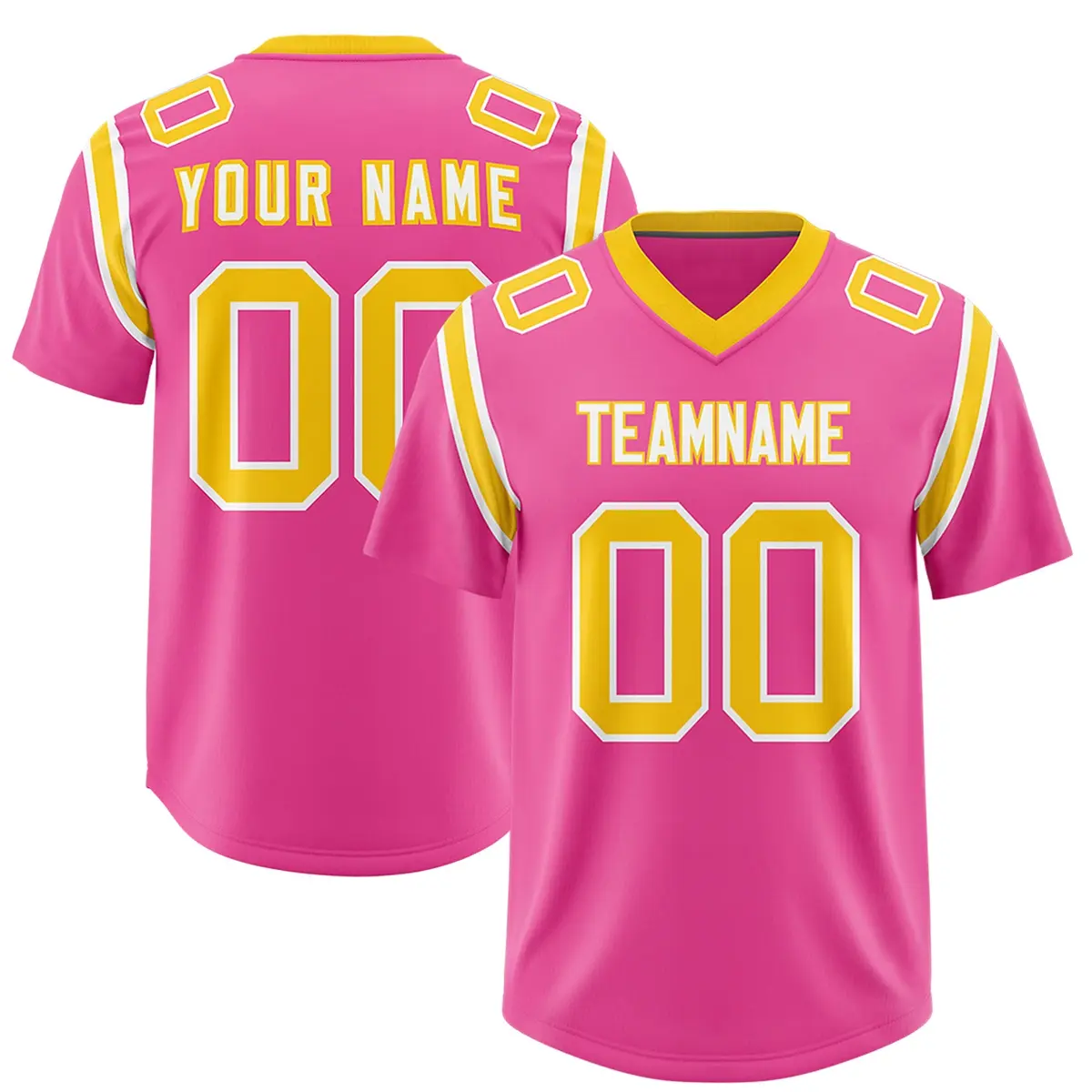 Pink Shoulder Cut Two-Tone Authentic Football Jersey